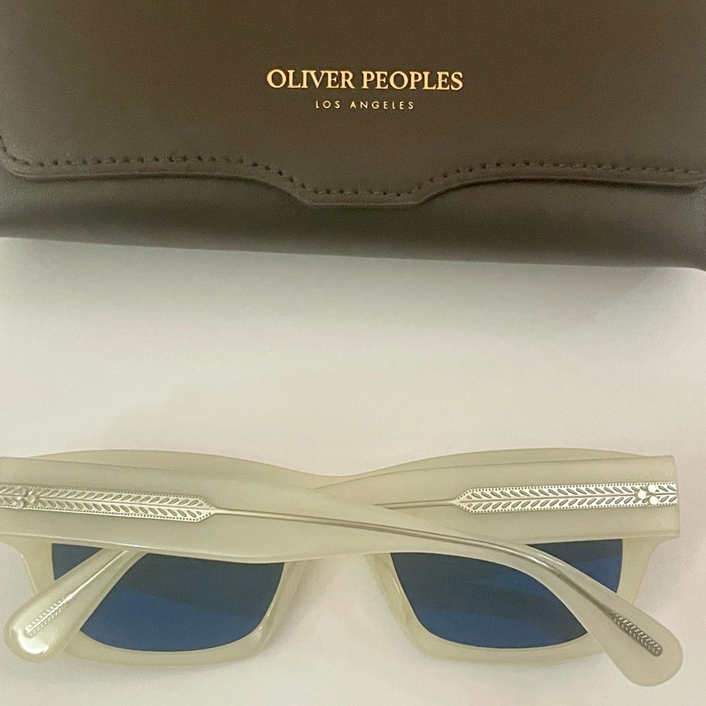 NEW Oliver Peoples Isba Sunglasses Ecru Cream Vintage Classic Designer - Picture 5 of 10